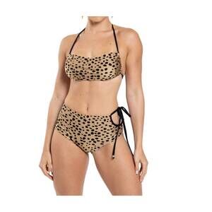 NEW BELA BRAND lotus bikini set in beige leopard